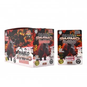Diablo Rhino Adult Sexual Enhancement Capsules - 24ct Display