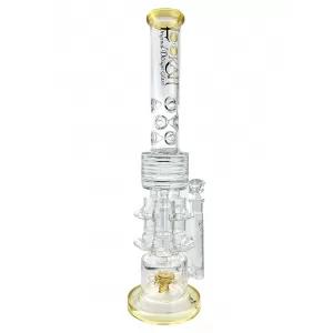 Lookah Glass - 20" Triple HoneyComb Chamber Multi Perc Water Pipe -  [WPC756]
