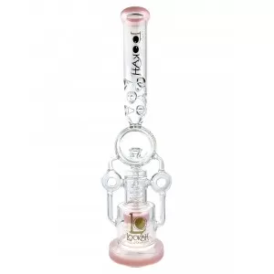 Lookah Glass - 21" Donut Chambers Multi Perc Water Pipe - [WPC760]