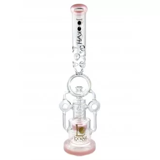 Lookah Glass - 21" Donut Chambers Multi Perc Water Pipe - [WPC760]