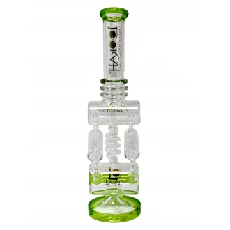 16.5" Lookah Spiral Double Barrel Chamber Inline With Multi Honeycomb Perc Water Pipe - [WPC772]