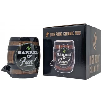 High Point Ceramic Barrel of Fun Mug Hand Pipe - [PM041]