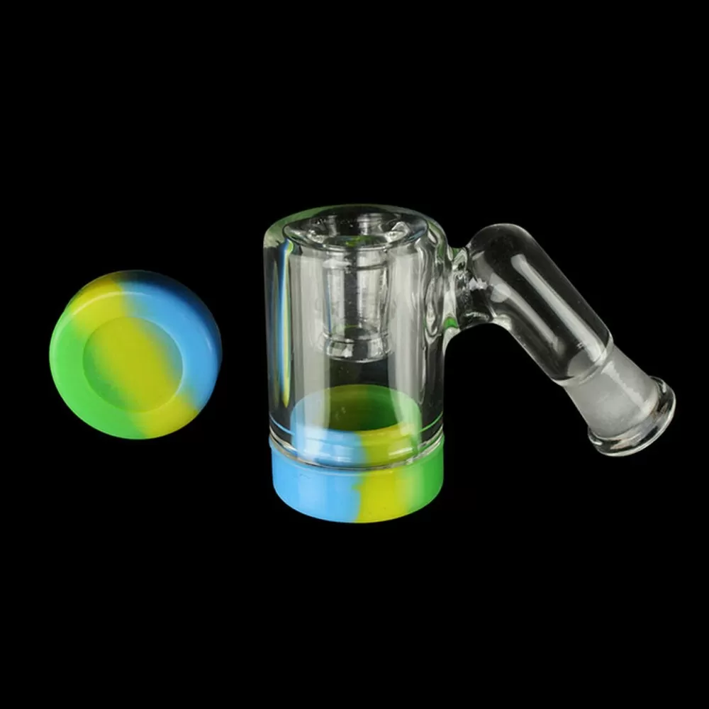 Glass Oil 45° Catcher Set - 10MM Female to 10MM Female - [FGA772]