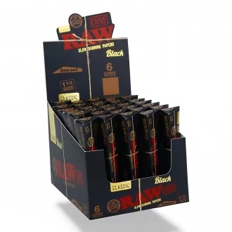 RAW® - Black 1 1/4 Cones Scoop Pack (6ct) - Display of 30