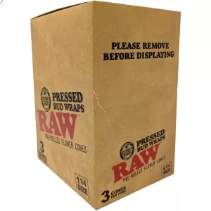 RAW Pressed Bud Wrap Cones - (Display of 12)