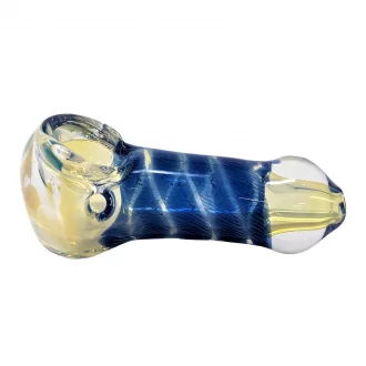 2.5" Gold Fumed Heavy Body Art Hand Pipe (Pack of 2) - [RJA53]