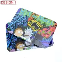 Clover Glass - Schwifty Art Small Rolling Tray W/ Magnetic Lid (5 X 7)