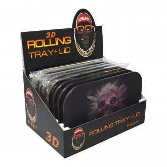 Metal Tray w/ 3D Lid 8Ct Display - Medium - [MT3D700]
