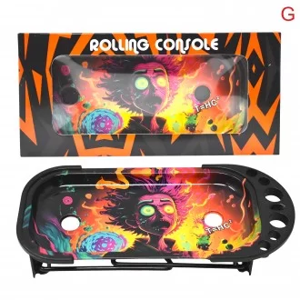 Medium Metal Rolling Tray Cone Loader & Filler w/ Foldable Stand - Smoking Gift