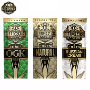 Billionaire Hemp Pre-Rolled Cones 2ct/ 10pk Display 