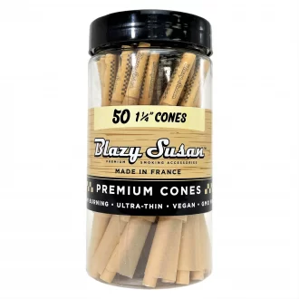 Blazy Susan 1 1/4 Size Cones 50ct Jar - Unbleached  