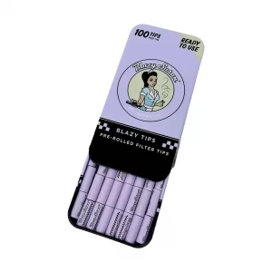 Blazy Susan Purple Pre Rolled Filter Tips 100ct/ Tin - 12pk Display