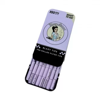 Blazy Susan Purple Pre Rolled Filter Tips 100ct/ Tin - 12pk Display