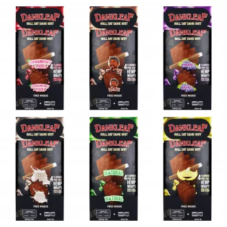 Dankleaf Hemp Flavored Precut Wraps w/ Glass Tips - 10ct Display