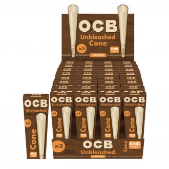 OCB Virgin Cone King Size (Pack of 3) - (Display of 32)