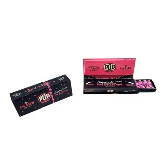 POP PAPERS Ultra Thin 1¼ Size Rolling Papers with Flavored Tips - 24ct Display