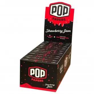 POP PAPERS Ultra Thin 1¼ Size Rolling Papers with Flavored Tips - 24ct Display