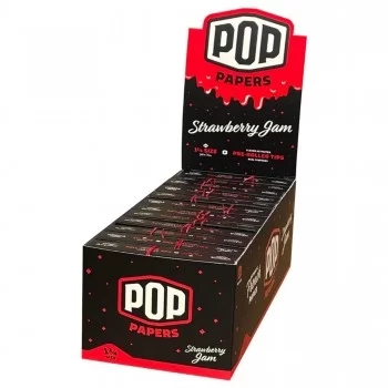 POP PAPERS Ultra Thin 1¼ Size Rolling Papers with Flavored Tips - 24ct Display