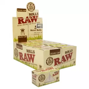 Raw Organic Hemp Rolls 5 Meter (9ft) - (24 PER BOX)