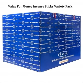SATYA - Value For Money Incense Sticks Variety Pack - 84ct Display [STYVP84-VFM]