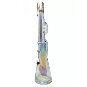 21" Shot Gun Soft Glass Beaker Water Pipe - Glass On Rubber [E2304]