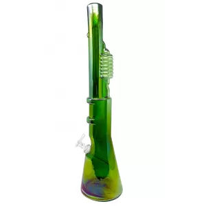 21" Shot Gun Soft Glass Beaker Water Pipe - Glass On Glass [E2304G]