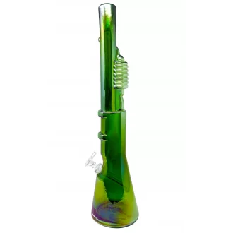 21" Shot Gun Soft Glass Beaker Water Pipe - Glass On Glass [E2304G]