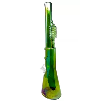 21" Shot Gun Soft Glass Beaker Water Pipe - Glass On Glass [E2304G]