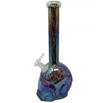 12" I Man Head Soft Glass Water Pipe - Glass On Glass [E1120G]