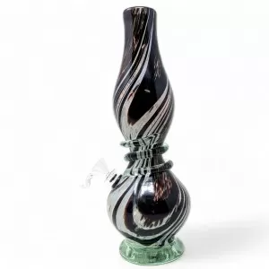 12" Lifted Mid Twist Grip Wide Neck Soft Glass - Glass On Rubber [MA-1217] 