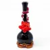 High Point Glass - 14" Ravens Rose Climber Art Water Pipe - [MAHE-1415]