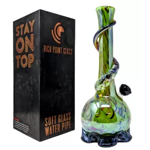 High Point Glass - 14" Glassy Creeper Art Water Pipe - [MAHE-1420]