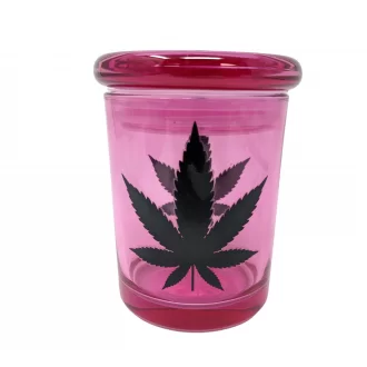 Pink w/ Black Leaf Medium - 1/2oz Jar [PBL12]