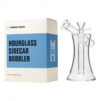 6" Clear Glass Hourglass Sidecar Rig