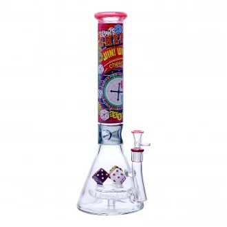 Cheech - 15" Dice-Themed Vibrant Casino Beaker Water Pipe - [CHE375]