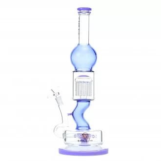 Chill Glass - 15.5" Globular Rippleicious Dual Perc Water Pipe [JLB-12]