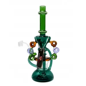 Chill Glass - 11" Triple Annulus Showerhead Perc Recycler Water Pipe - [JLD-157]