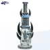 12-inch Dogg Lbs Westside Rider water pipe with silver-fumed glass and paisley design