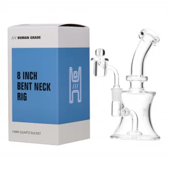 8" Clear Glass Oil Can Rig
