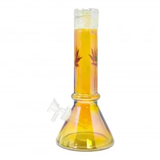 9" Flask with Clover Soft Glass Water Pipe – GOG [E58101G]