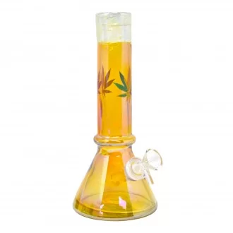 9" Flask with Clover Soft Glass Water Pipe – GOG [E58101G]