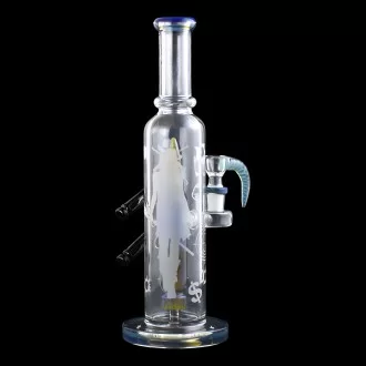 11" Cowgirl Engraved Bullet Perc Water Pipe