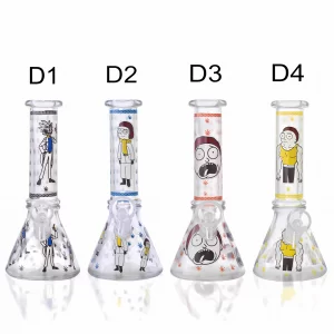  8" GITD Leaf RM Beaker Water Pipe 14F