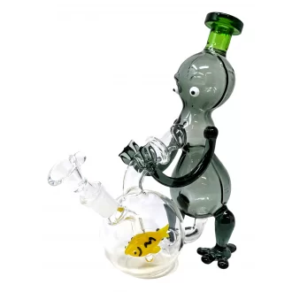 8" Alien W/ Fish Perc In A Ball Water Pipe - [GB998]