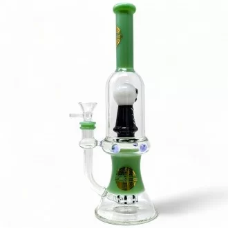 On Point Glass - 11" Enter the Nightmare - Jack's Spooky Showerhead Perc Halloween Water Pipe - [HAJ2255]