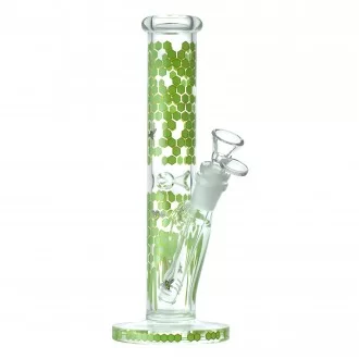 9.5" Honeycomb Drip Art Straight Water Pipe