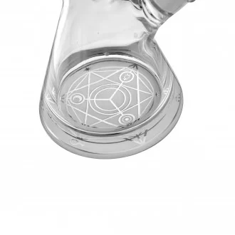 15.5" 28mm Thick Base Etched Beaker Water Pipe - [HXCP067]