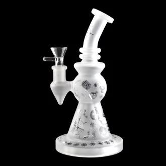 9" Halloween Art Frosted Waster Pipe - [HXCP087]