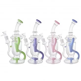 10" Loop Chamber Showerhead Perc Recycler Water Pipe - [HXCP153]