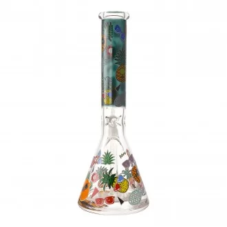 13" 25mm Thick Base Pineapple Art Beaker Bong - Assorted Colors